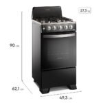Estufa a Gas 20" Vaporbake Negro FKGN20C3MYB - Imagen 4