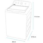 Lavadora de 53 libras GE Appliances LGA74215WBAB0 - Imagen 2