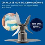 Licuadora con vaso de vidrio y 6 velocidades más pulso BLSTPEG-BPB-013 - Imagen 9